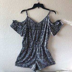Patterned, Pocketed Romper